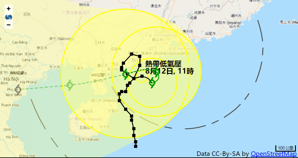 天文台会考虑在明日日间改发三号强风信号