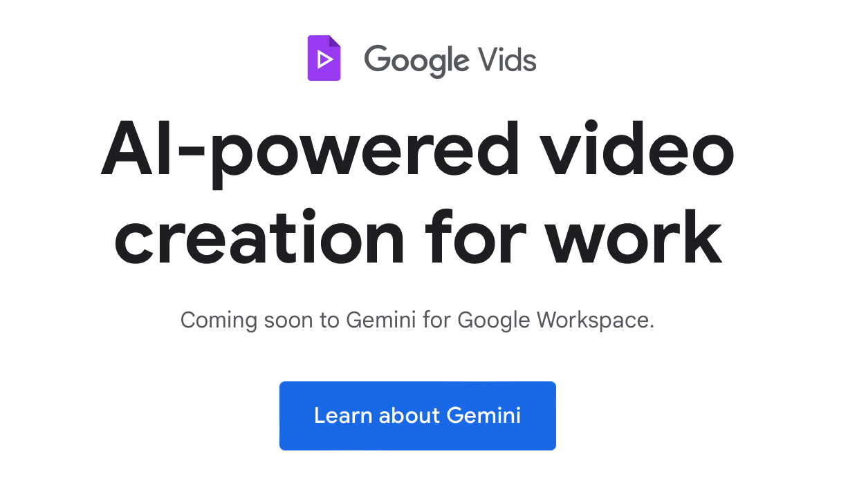 Google Vids AI 影片生成器开始向 Workspace 成员推出